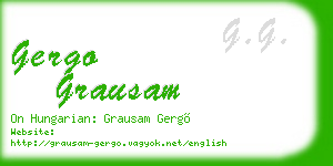gergo grausam business card